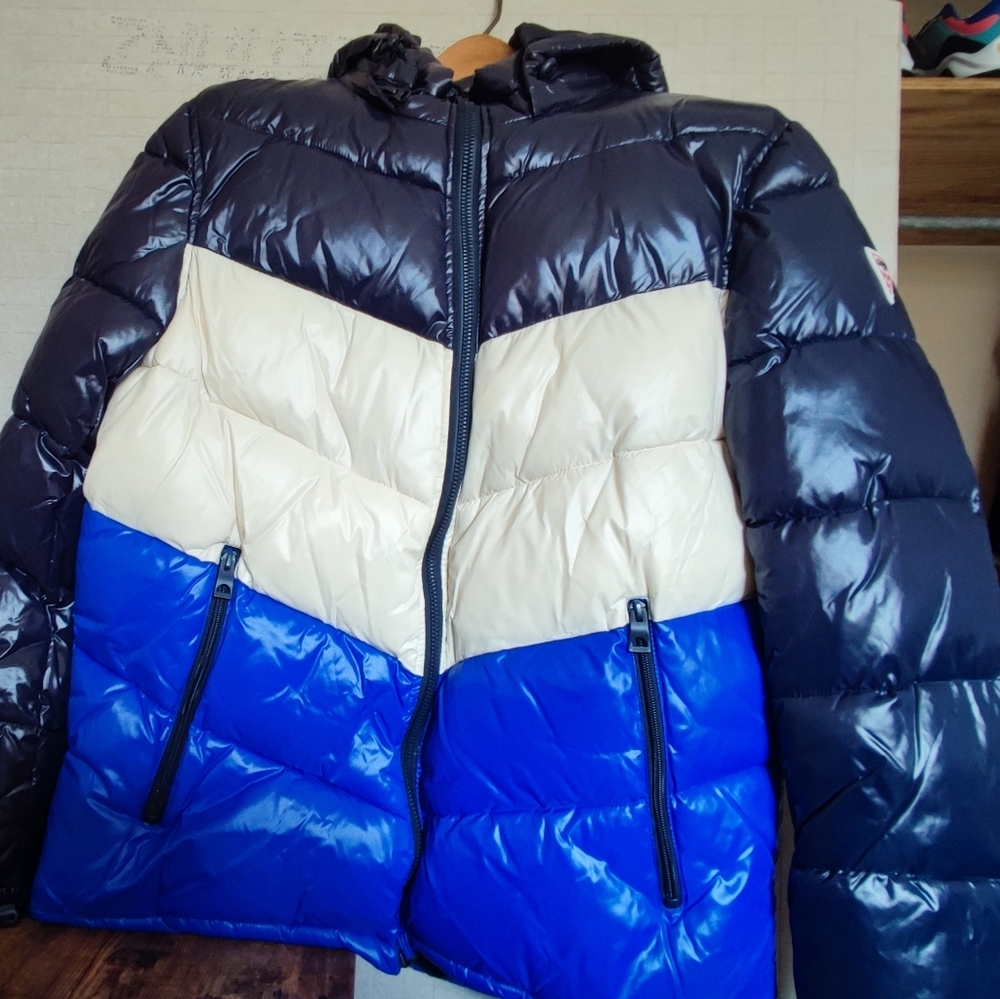 GUESS Chevron Hood Blue/White - Picture 2 of 7